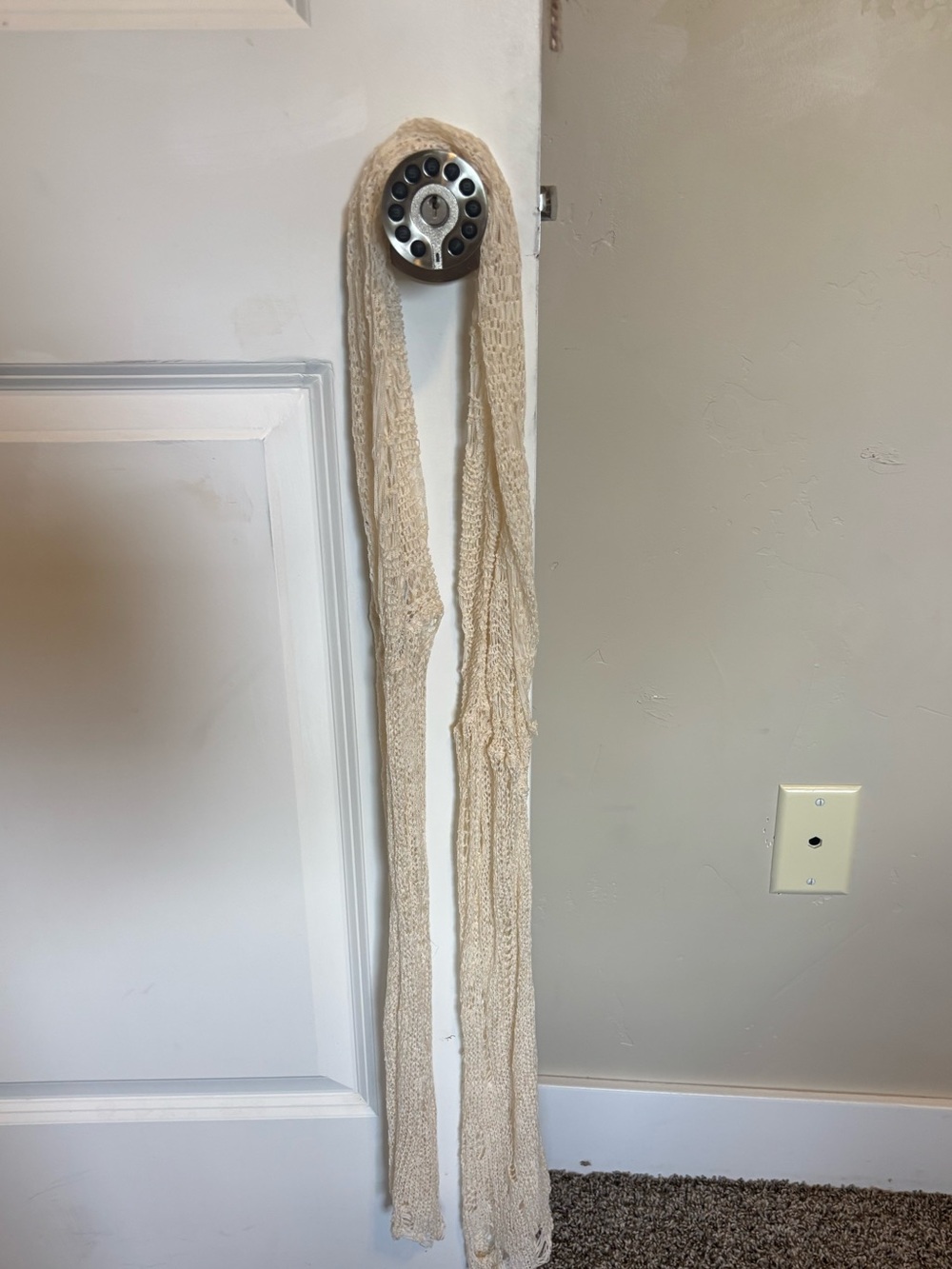 Cream Knit Scarf